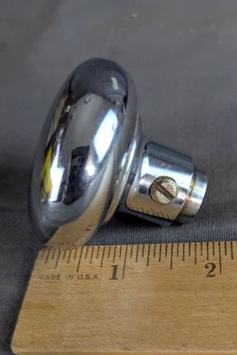 Одна винтажная хромированная дверная ручка 2 дюйма - Изображение 1 из 4