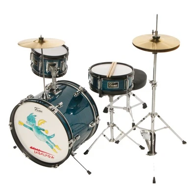 FAME Batería Jr 3 PC, Tabaluga Azul Oscuro, Bajo 16", Tom 8", Caja 10", Trípode