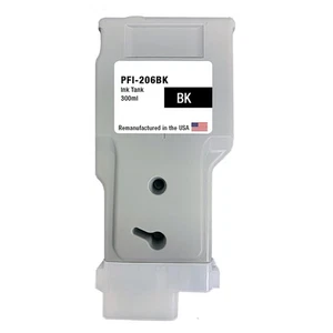 Compatible Ink Cartridge For Canon PFI-206 300ml Black-USA - Picture 1 of 2