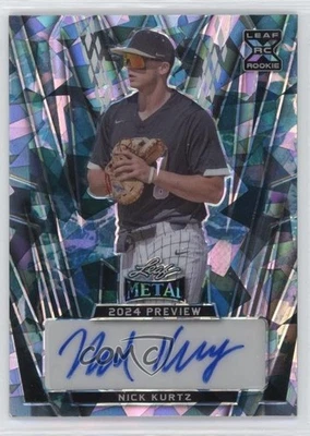 2023 Leaf Trinity 2024 Metal Preview Water Crystals 2/5 Nick Kurtz #LMP-NK1 Auto - Image 1 of 3