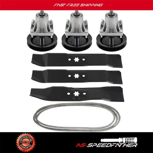 46" Deck Rebuild Kit Blades Spindles Belt For Cub Cadet LT 1045 1046 for MTD - Picture 1 of 13