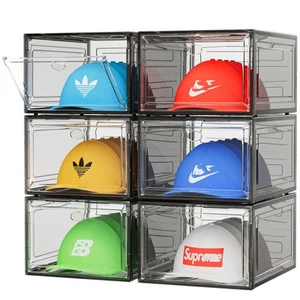 Hat Organizer Box, 6 Boxes for 40 Pack Hats, Upgrade Harder Solid Plastic Hat... - Picture 1 of 6