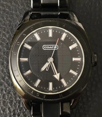 Reloj Coach Hombre Negro 42mm Batería Nueva Foto 1 de 4