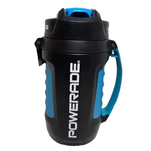 64 Unzen Wasserflasche Kanne Powerade Thermoskanne blau Auto Auslauf Verschluss Griff Bindehaken - Bild 1 von 7