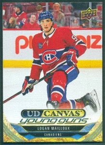 2024-25 Upper Deck Series One Young Guns UD Canvas C-92 LOGAN MAILLOUX RC - Imagen 1 de 2