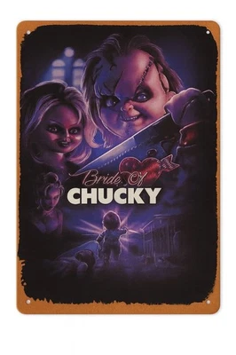 Bride Of Chuckey Rustic-looking Metal Sign Scary Halloween Movie - Image 1 of 4