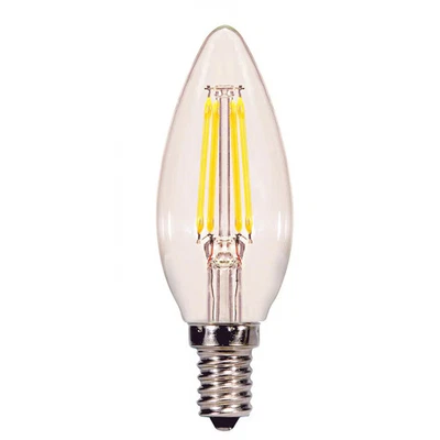4.5 Watt B11 LED - Clear - Candelabra base - 2700K - 350 Lumens - 120 Volt - 24- - Image 1 of 4