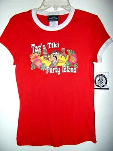 Nueva camiseta talla jr s taz's tiki party island jr corte POR LOONEY TUNES - Imagen 1 de 3