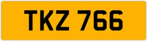 TKZ 766 T 3x3 DATELESS PRIVATE NUMBER PLATE TOM TONY TEL TOD TODD TAM TAJ TRACE - Picture 1 of 1