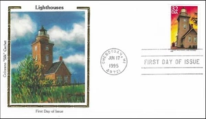Lighthouse Thirty Mile Point Lake Ontario USA Colorano Silk Cachet FDC 1995 - Picture 1 of 1