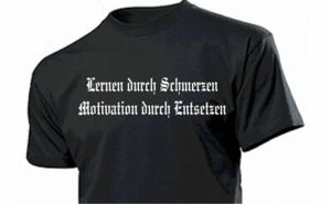 Lernen durch Schmerzen... T-Shirt Biker Gr 3-5XL WH Wehrmacht Learn through... - Bild 1 von 10
