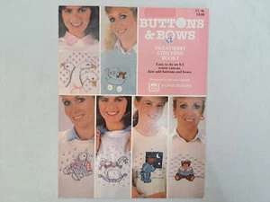 Banar Designs Cross Stitch Leaflet - Buttons & Bows: Book 1 #CL-96 - Unused - Picture 1 of 3