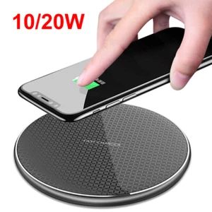 10W/20W Max Fast Wireless Charger Charging Pad Mat Stand For Samsung iPhone - Zdjęcie 1 z 7
