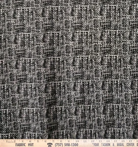 Liverpool Knit Crosshatch Black/White 58" Fabric by the Yard - Picture 1 of 1