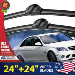Front Windshield Wiper Blade For MERCEDES-BENZ C300 C63 AMG 2008-13 E250 2014 - Picture 1 of 8