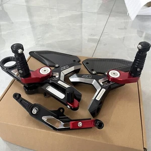 Red M Sports For BMW S1000RR M1000RR Rearset FootPeg Carbon Fiber Heel Guard - Picture 1 of 10