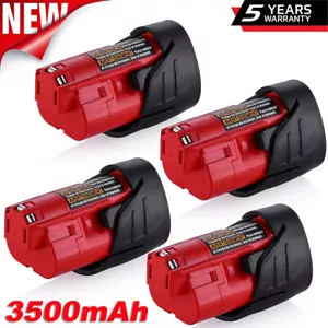 Pack for M12 3.5Ah For Milwaukee 48-11-2401 48-11-2420 12V Lithium-Ion Battery - Picture 1 of 19