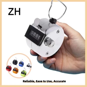 4 Digit Number Dual Clicker Golf Hand Tally Counter All Metal Handy Convenient - Picture 1 of 11