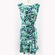 Gabby Skye Womens Cap Sleeve Tropical Floral Dress Size 8