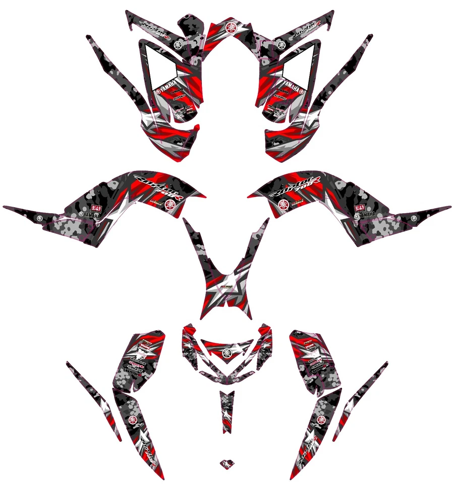 Kit de gráficos para Yamaha Raptor 700R 2013 a 2024 calcomanías KIT pegatinas Foto 1 de 1