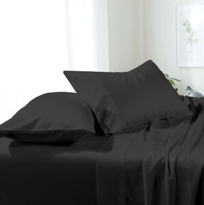 Luxury Bed Sheet Sets Super Soft Microfiber Attached Waterbed Solid Sheet Set 