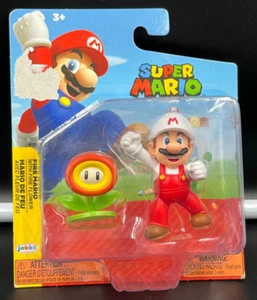 Jakks Pacific Super Mario Fire Mario Actionfigur mit Feuerblume - Bild 1 von 2