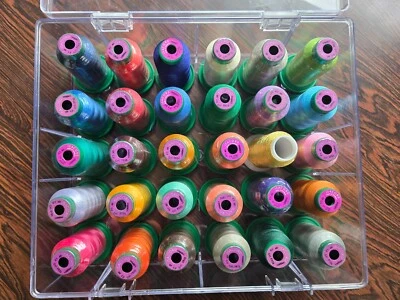 Isacord Gift Box Assortment 30 Spools Quality Embroidery Thread Set - Image 1 of 4