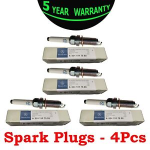 New 4Pcs Genuine Spark Plugs 0041597503 For Mercedes-Benz CLA45 AMG GLA45 AMG