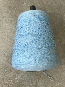 Cotton Blend Lace Weight Boucle Yarn, 15.5 Ounce Cone, Sky Blue - Picture 1 of 2