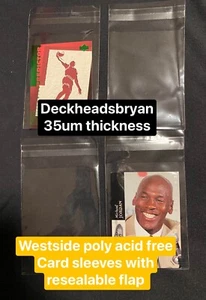 Westside Poly Card Sleeves Soft Resealable With Flap Protector Pack of 200 - Picture 1 of 6