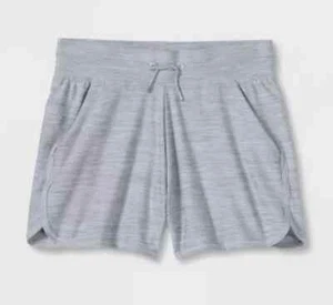 All In Motion Girls Soft Gym Shorts XX-LARGE (18) Heather Gray Drawstring Pocket - Picture 1 of 2