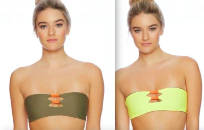 Basta Surf Adros Bandeau Bungee Reversible Bikini Traje de Baño Top Mujer XS NUEVO CON ETIQUETAS Foto 1 de 4