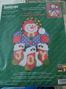Janlynn Muñeco de Nieve Medias Plástico Lona Kit Nuevo 11.75"x18" Artesanía de Navidad - Imagen 1 de 8