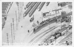 Memorial Day Weekend alluvione del 1948 cantieri ferroviari Portland, o cartolina RPPC - Foto 1 di 2