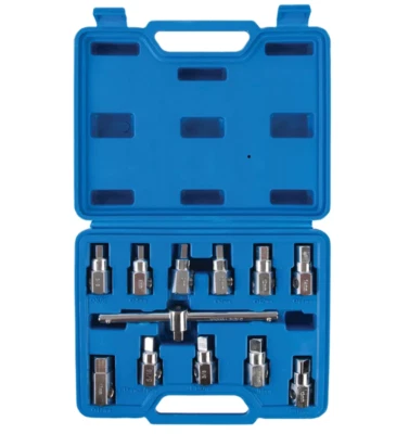 Set universale di chiavi per tappi di scarico in acciaio Silverline 12 pz Foto 1 de 4
