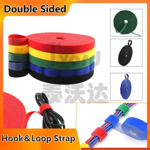 Hook & Loop Strapping Tape Double Sided Cable Ties Reusable Ties 10/15/20/25mm - Picture 1 of 16