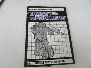 Hasbro 1986 Transformers Instructional Booklet Stunticon Motormaster L9 - Bild 1 von 1
