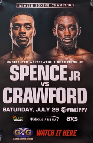 Spence vs Crawford 22x28 Boxing Poster Cover