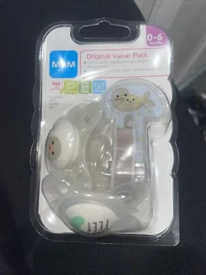 MAM 2 Chupetes 1 Clip Original Value Pack Piel Suave Ortho Pezón 0-6 Meses Foto 1 de 2