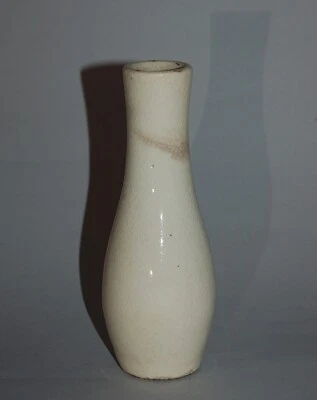 Florero botella frasco, gres color crema, artículos Satsuma, Japón Foto 1 de 4