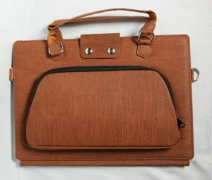For Lenovo Think Pad Brown Vinyl Notebook Carrying Case Bag 12.5" Front Pouch - Picture 1 of 9