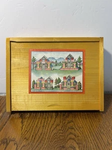Vintage German Wood Architectural Building Blocks Set In A Wood Box Looks New - Picture 1 of 17