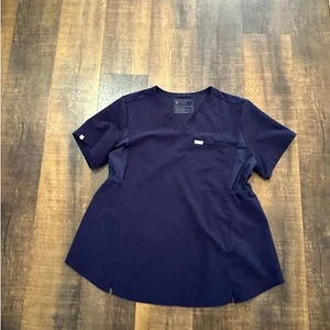 Figs Octavia Maternity Scrub Navy Blue Top Size Large - Picture 1 of 7