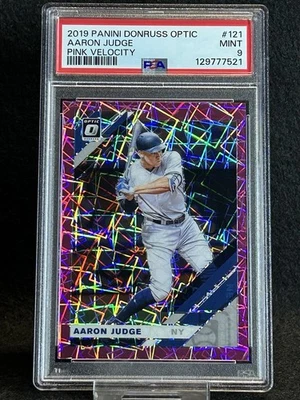 2019 Donruss Optic 💥 Aaron Judge 💥 Pink Velocity Prizm /199 PSA 9 💎 Pop 1 - Image 1 of 3