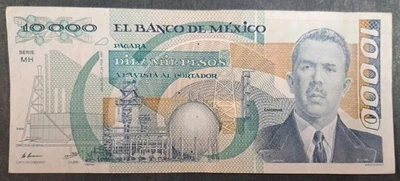 1987 Mexico 10000 Pesos P90a1, Serie  MH T2479727. - Image 1 of 3