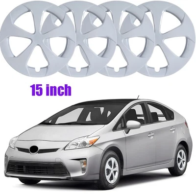 Tapacubos tapacubos de 15" pulgadas para Toyota Prius 2010-2015 cubiertas de rueda lacadas blancas Foto 1 de 4