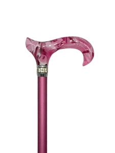 Bastones para caminar ajustables de moda rosa estrás y perlas - Imagen 1 de 4