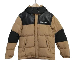 Auth Schott - Chaqueta de plumón beige negra para hombre - Imagen 1 de 7