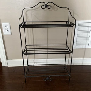 Longaberger Schmiedeeisen 3 STUFIGER KORBSTÄNDER / STÄNDER 26,5 "hoch 16" breit - Bild 1 von 6
