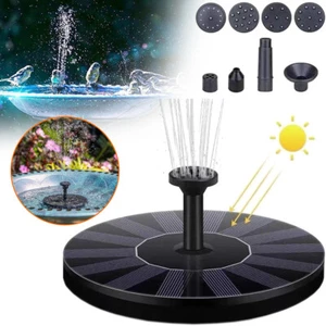 Springbrunnen Solarpumpe Teichpumpe Brunnen Fontäne Solar Garten Wasserspiel NEU - Bild 1 von 12